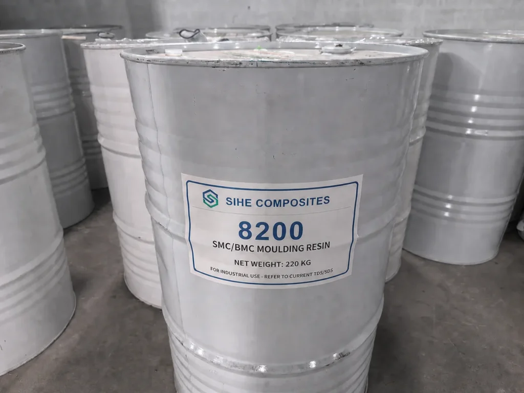 SIHE 8200 SMC/BMC moulding resin in a 220 kg steel drum