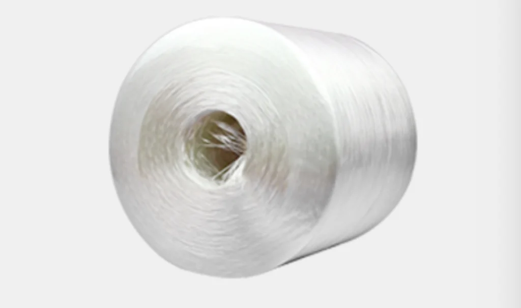 Fiberglass roving roll on a light background
